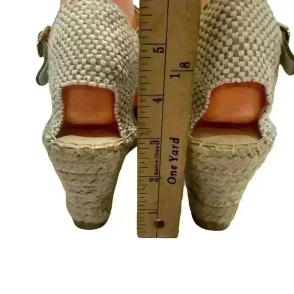 Espadrij l'originale Women Suede Green Jute Heels Ankle Strap Platform Sz 40/ 10 - Picture 6 of 16